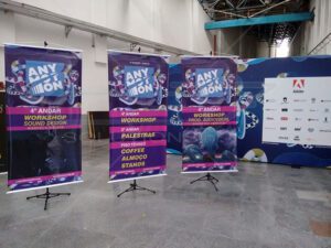 Aluguel de porta banner e impressão de banner