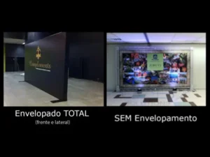 Backdrop com Envelopamento Frente e Lateral e Sem Envelopamento