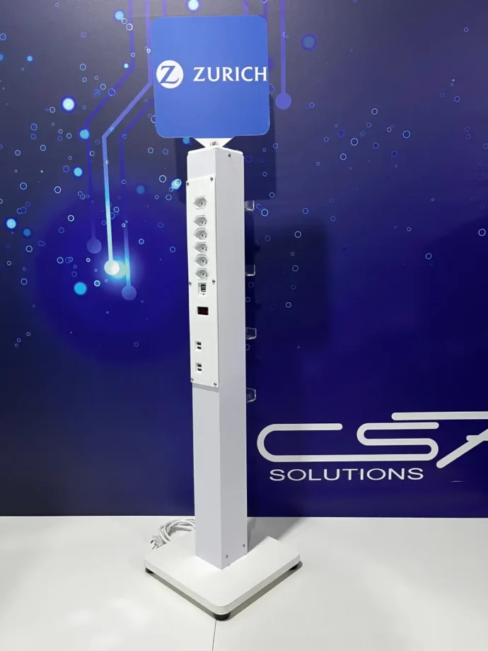 Totem Slim White Carregador Coletivo para Celular